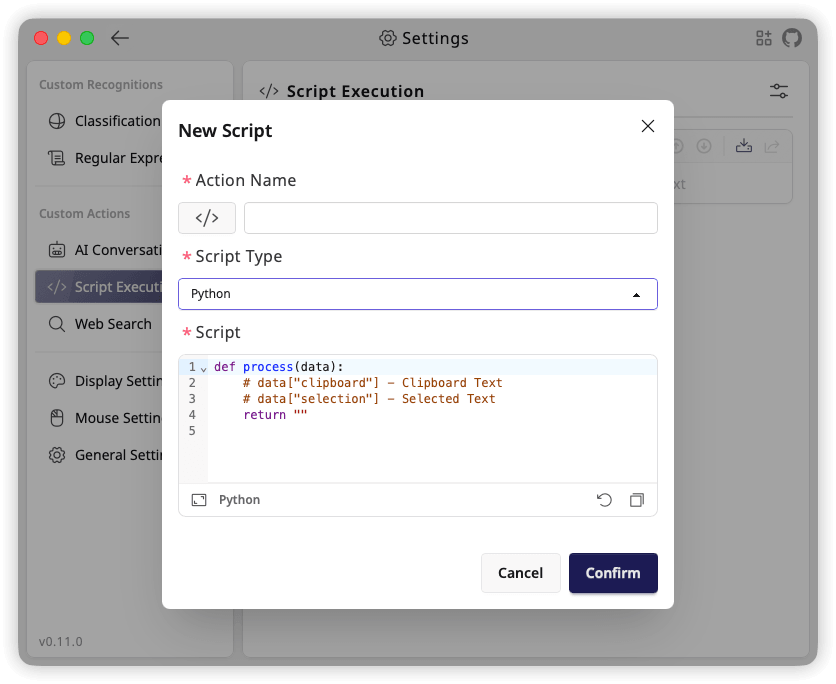 TextGO Python script editor