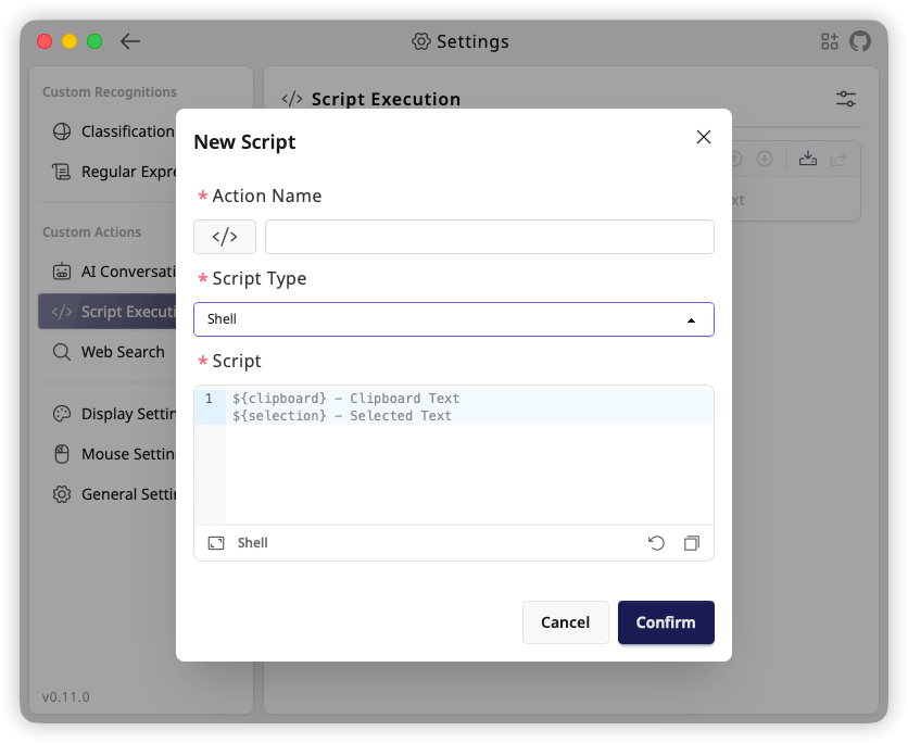 TextGO Shell script editor